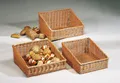 Brot Korb aus Weide, 50x50 cm, Servier Lager Buffet Auslage Regal Aufbewahrung