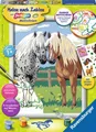 Ravensburger CreArt 28566 - Glückliche Pferde - Malen nach Zahlen Pferd für Kind