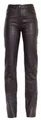 RICANO 9809, Damen Lederhose - 5-Pocket Stil - (Slim Fit/High Waist) echtes Lamm Leder (Braun, L)
