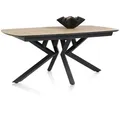 XOOON Ausziehtisch Masura 180 - 240 x 110 cm Eiche natur Schwarz Esszimmer Tisch - Schwarz