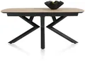 Zuiver Wandregaltisch XOOON Ausziehtisch Masura 180 x 240 x 110 cm Eiche Schwarz Tisch (Esszimmertisch, Esszimmertisch), Kreuzmetallgestell