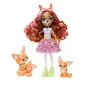 Filigree Fox und Tierfreunde  Puppe mit Fuchsaufdruck, Perk und 2 weiteren Ti...