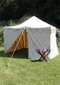 Battle Merchant Gruppenzelt Ritterzelt Herold, 4 x 4 m, 425 gsm, naturfarben