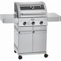 Rösle Grillen Gasgrill BBQ-Station Grillwagen Gourmet G3 Edelstahl 3 Brenner - Silber/Schwarz