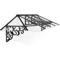 Canopia Vordach Lily XL 3,19 m x 90 cm Schwarz Klar