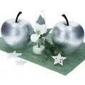 2er Set Pottery Pots Deko-Apfel XS Silber – E2206-S1-GLS