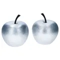 Pottery Pots 2er Set Apfel Silber Größe XS glitzer Fiberglas Deko Haus Garten