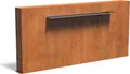 Adezz Freistehende Teichwand aus Corten-Stahl Rost inkl. Wasserfall und Pumpe