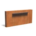 Adezz Freistehende Teichwand aus Corten-Stahl Rost inkl. Wasserfall und Pumpe