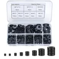 500pcs Black Flat Washers Nylon Washers Industrial Fixing Head Mechanical Was...