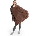 Blumtal Hoodie Decke Damen mit Ärmeln und Kapuze - OEKO-TEX zertifizierter Kuschelpullover Damen - Decke zum Anziehen - Decken Hoodie Damen - Kuschelpullover - Cedar Wood - Braun
