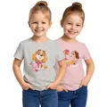 United Labels® T-Shirt Paw Patrol T-Shirt Oberteil Shirt kurzärmlig (2er Pack) grau|rosa 98-104