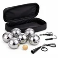 Boule Set Boccia Bouleset Petanque Tasche 6 Kugeln Metallkugeln Ø 7,5 cm