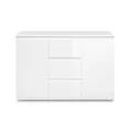 Calicosy Buffet 2 Portes 3 Tiroirs Blanc L120 cm - Pretoria