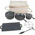 El Fuego Dutch Oven 7 tlg. Set Ay 466 Pfanne Schmortopf