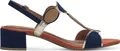 MARCO TOZZI Damen Sandale Textil Sandalette Metallic T-Riemen 2-28230-42, Größe:40 EU, Farbe:Mehrfarbig