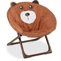 Relaxdays Campingstuhl Bär 10028888 720, braun, bis 30 kg, für Kinder, klappbar