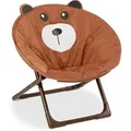 Relaxdays - Moonchair Kinder, Bär, Faltbar, Hxbxt: 47 X 50 X 48 Cm, Kinderstuhl Draußen & Drinnen, Kindersessel, Braun