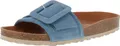 Verbenas 3304020268 Reiko Velour - Damen Pantolette - Iris, Größe:40 EU