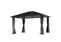 BRAST Pavillon Summerdream Aluminium 3x4m Garten Moskitonetz TÜV geprüft, mit 4 Seitenteilen, wasserdicht, UV-Schutz, festes Dach