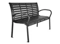 tectake® Gartenbank, 3-Sitzer, wetterfest, 126 x 62 x 81,5 cm