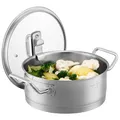 SILBERTHAL Kochtopf Induktion 20 cm - Edelstahl - 2,5L - Topf mit Deckel zum Einhängen - Für alle Herdarten - Ofenfest