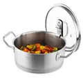 SILBERTHAL Kochtopf Topf 20cm 2.5L mit Deckel, Edelstahl (Einzeln, 1-tlg), spülmaschinenfest, rostfrei, induktionsgeeignet