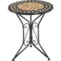 Kobolo Gartentisch Mediterran mit Platte in Mosaik Höhe 71 cm Dm 61 cm