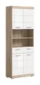 xonox.home Bad Lambada X06F1713 Hochschrank Badhochschrank Regalhochschrank in weiß Hochglanz und Sonoma Eiche hell, B/H/T: 74x191x31 cm