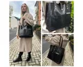 Corno d´Oro Schultertasche Damen Leder Groß Handmade Shopper braun, mit breitem verstellbarem Schultergurt, Vintage Leder