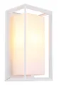 GLOBO W LOGANA Außenleuchte Aluminium weiß matt, 1x E27, IP44, 24,8 cm, Design-S