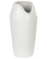 Vase mit breiter Öffnung Steinzeug weiß 33 cm hoch schlank rund modern Apamea