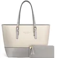 Jocose Moose Damen Handtasche Schultertasche, Vintage Leder Tasche Shopper Groß für BüRo Schule Einkauf, Geschenk mit Einer Damen Geldbörse
