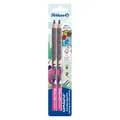 Pelikan Schreiblern-Bleistift Combino Dreikant-Form, mit Tier-Motiven, B - Mine, mit Namensfeld, pink, 2 Stück