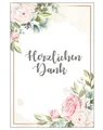 6 Premium Dankeskarten 12x18cm Klappkarten +6 Kuverts Danke Dankekarten Blumen