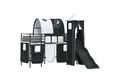 vidaXL Kinderloftbett Schwarz 90 x 190 cm Metall (1-tlg)