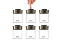 BURI Vorratsglas 6x Vakuum Vorratsdosen Glas 700ml Vorratsgläser Vakuumdeckel luftdicht, Glas