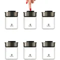 Vakuum Vorratsdosen Glas 6er Set 700ml Vorratsgläser Vakuumdeckel luftdicht