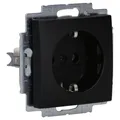 Busch-Jaeger 20 EUC-915 SCHUKO® Steckdosen-Einsatz mit Steckanschluss Busch-balance® SI Schwarz Matt 2CKA002011A6341