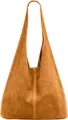 Caspar Schultertasche große Damen Wildleder Tasche Hobo Bag - CLASSIC LINE - Modell No.767, angenehm leicht, ohne Innenfutter, mit Sicherheitsfach, 100% Echtleder