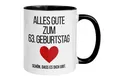 Momentals Tasse 63. Geburtstag Mann Frau – „Alles Gute“ – Geburtstagsgeschenk, Gratis Versand · Links-&Rechtshänder · Spülmaschinenfest