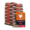 Holzpellets Red Palette 975 kg (65 x 15 kg) - 6mm Hartholz Pellets mit hohem Heizwert & geringem Ascheanteil - Premium Heizpellets als Sackware für Feuerrohr, Kamin, Ofen oder Grill