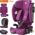 Daliya® JOYMAX i-Size Kindersitz, ISOFIX, Top Tether mit Warnmelder, für Kinder 76-150 cm, ab 15 Monaten, 9-36 kg, Autokindersitz | Purpur