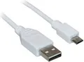 USB-A-auf-Micro-B-Kabel, 1,8 m, weiß 2,5 W, 0,5 A, 480 Mbit/s, USB 2.0