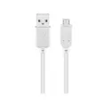 Goobay 95143 USB A auf Micro USB B Kabel 1,8m / Handykabel 480 Mbits / Ladekabel USB 2.0 zu Micro USB Type B Stecker Adapterkabel / Kupferleiter / Weiß / 1,8 Meter