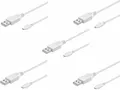 5er Set USB 2.0 Hi-Speed Kabel 1,8 m,Weiß,USB 2.0-Stecker (Typ A)> Micro-Stecker