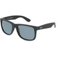 Ray-Ban RB 4165 JUSTIN Herren-Sonnenbrille Vollrand Quadratisch Kunststoff-Gestell, schwarz