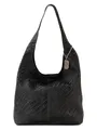 Anna Morellini Leder-Schultertasche "Palladia" in Schwarz - (B)38 x (H)30 x (T)2 cm, Damen