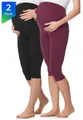 Be Mammy Umstandsleggings 3/4 Umstandhose 2Pack BE20-229 (2-tlg) aus Baumwolle