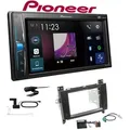 Pioneer DMH-A3300DAB 2-DIN Multimedia Autoradio Bluetooth DAB+ USB mit Einbauset für Mercedes Benz Vito Viano 2006-2014 Quadlock